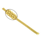 Złota bransoletka 375 TAŚMA WKLĘSŁE KÓŁKA 18CM 10,60g