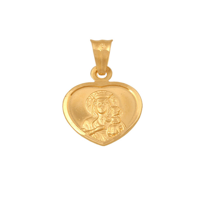 Złoty medalik 585 Matka Boska w sercu 1,4 g