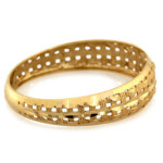 Złoty pierścionek 585 szeroki ażurowy