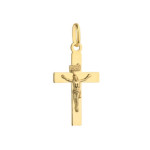 Złoty krzyż 585 z wizerunkiem ukrzyżowanego JEZUSA