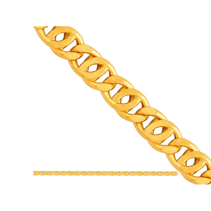 Złoty łańcuszek 585 TIGRA DIAMENTOWANY 50 cm 2,40g