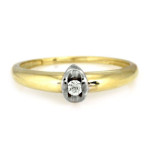 Złoty pierścionek zaręczynowy 585 z cyrkonią 1,27 g