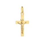 Złoty krzyż 585 z wizerunkiem JEZUSA diamentowany