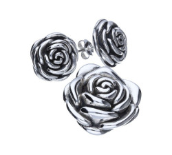 Srebrny komplet 925 elektroforma róże 9,27g