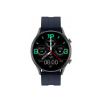 Zegarek Smartwatch granatowy silikonowy pasek z czarną kopertą