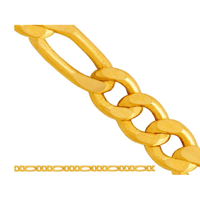 Złoty łańcuszek 585 FIGARO DIAMENTOWANY 55CM 4,80G
