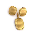 Złoty komplet biżuterii 585 z satynowaniem 10.27g