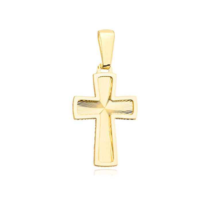 Złoty krzyż 585 diamentowany krzyżyk 0,71 g