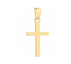 Złoty krzyż 585 mały ZŁOTY GŁADKI krzyżyk