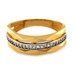 Złoty pierścionek 585 OBRĄCZKOWY Z CYRKONIAMI 2,95g