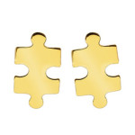 Złote kolczyki 585 puzzle na sztyft 0,9 g
