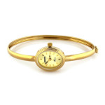 Złoty damski zegarek 585 sztywna bransoletka 11,5 g