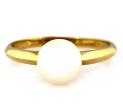 pierścionek perła złoto