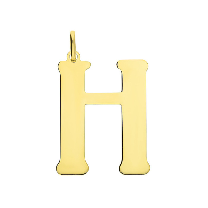Srebrna zawieszka 925 pozłacana litera H