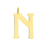 Srebrna zawieszka 925 pozłacana litera N