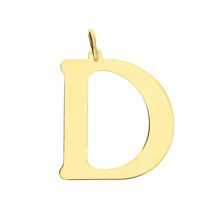 Srebrna zawieszka 925 pozłacana litera D