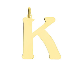Srebrna zawieszka 925 pozłacana litera K