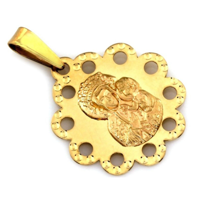Złoty medalik 585 Matka Boska Częstochowska 0,9g