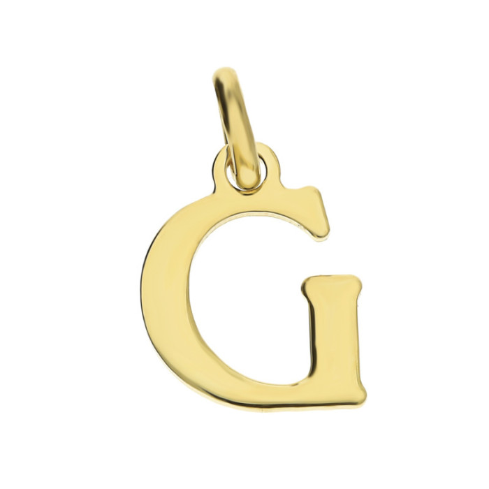Srebrna złocona zawieszka 925 litera G 0,7g