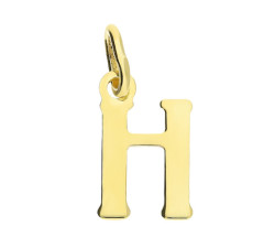 Srebrna złocona zawieszka 925 litera H 0,7g