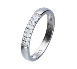 Srebrny pierścionek 925 elegancki białe cyrkonie