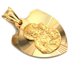 Złoty medalik 585 Matka Boska tarcza 3,65g