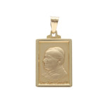 Złoty medalik 585 Papież JPII chrzest 4,13g