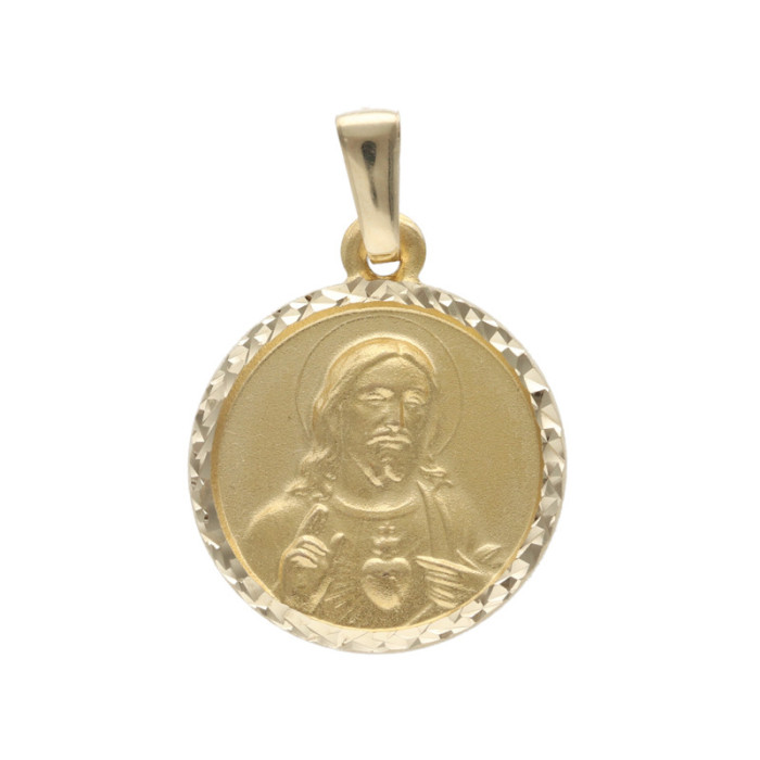 Złoty medalik 585 Jezusa Chrystus na chrzest 2,11g