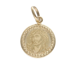 Złoty medalik 585 Jezus chrzest komunia 0,94g