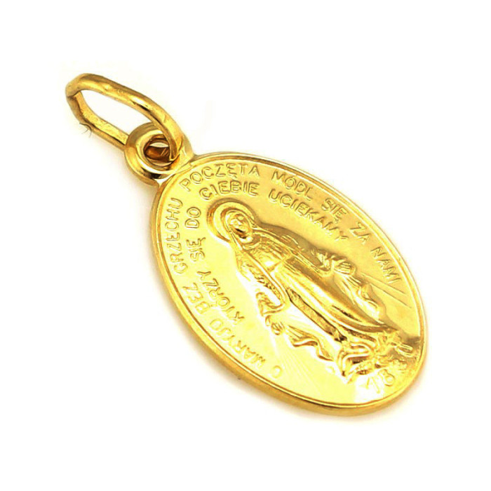 Złoty medalik 333 Matka Boska Chrzest Komunia 0,76g