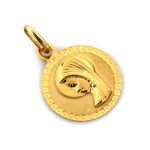 Złoty medalik 585 Matka Boska profil Chrzest 0,87g