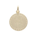 Złoty medalik 585 Święty Krzysztof profil Komunia 1,86g
