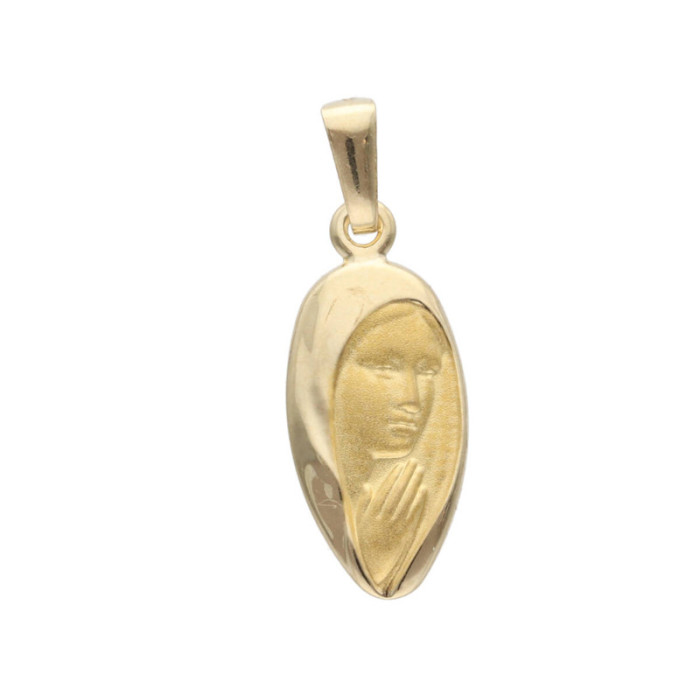 Złoty medalik 585 modląca się Maryja Komunia Chrzest 1,28g