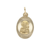 Złoty medalik 585 Komunia Chrzest Matka Boska 0,87g