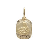 Złoty medalik 585 Matka Boska karmiąca Komunia Chrzest 1,44g