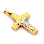 Złoty krzyż 585 Krzyżyk z Jezusem na Chrzest 1,75g