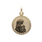 Złoty medalik 585  Maryja z Jezusem Chrzest 1,58g