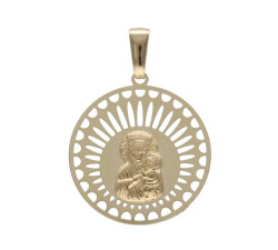 Złoty medalik 585 Matka Boska Chrzest Komunia 1,27g