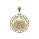 Złoty medalik 585 Matka Boska Chrzest Komunia 1,27g