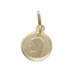 Złoty medalik 585 Chrzest ozdobny Maryja 0,64g