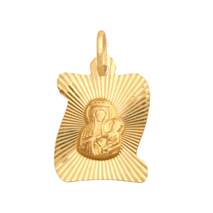 Złoty medalik 585 Matka Boska na Chrzest 0,70g