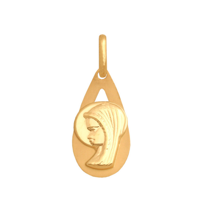 Złoty medalik 585 Profil Matka Boska na Chrzest 0,55g