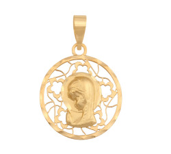 Złoty medalik 585 Ażurowy Matka Boska na Chrzest 0,60g