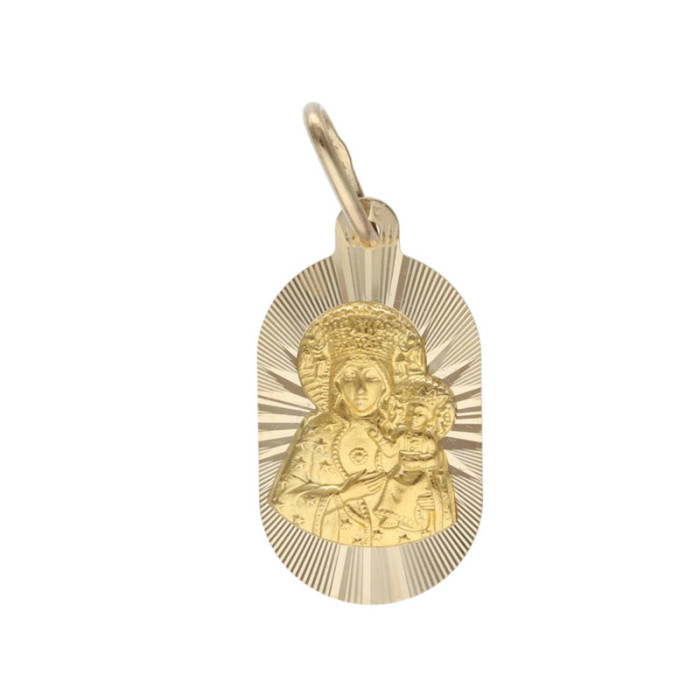 Złoty medalik 585 Chrzest Komunia Maryja 1,78g
