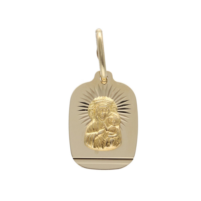 Złoty medalik 585 Matka Boska Chrzest Komunie 1,42g