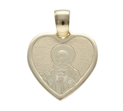 Złoty medalik 585 serce Jezus Komunia Chrzest 2,44g
