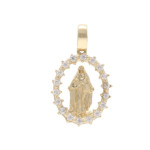 Złoty medalik 585 Chrzest Matka Boska Cudowna 1,47g