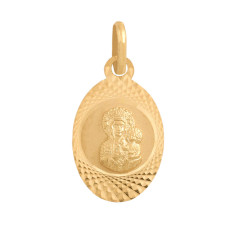 Złoty medalik 585 Matka Boska z dzieciątkiem Chrzest 0,85g