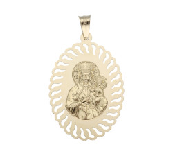 Złoty medalik 585 ozdobny Chrzest Matka Boska 3,44g