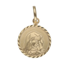 Złoty medalik 585 Chrzest Matka Boska dziecko 0,88g